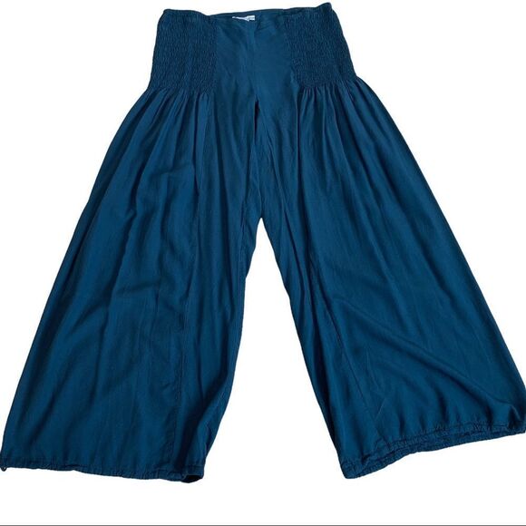 Palazzo Trousers extra wide leg Hippy Harem Flares festival beach & party Sz S/M - Picture 1 of 10